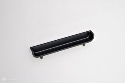 1208 мебельная врезная ручка-раковина 96 мм черный матовый