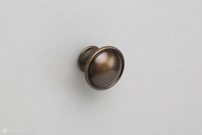 24073 мебельная ручка-кнопка затененная бронза