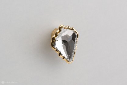 Glam ручка кнопка золото и кристаллы Swarovski, малая