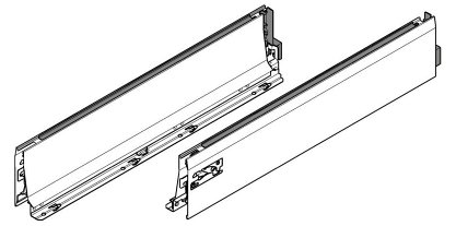 TANDEMBOX, царга L 101/450мм, нерж., кмп.