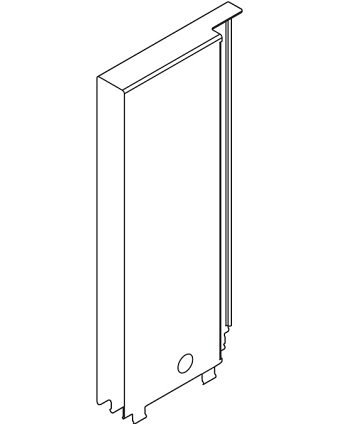 Держатель вставки LEGRABOX free, задний, нерж., лев.