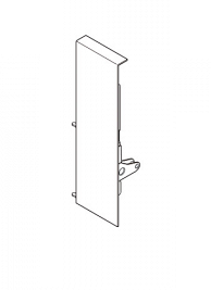 TANDEMBOX заглушка держателя фасада, высота D, для высокого внутреннего ящика со вставкой, черный, правый, для TANDEMBOX intivo