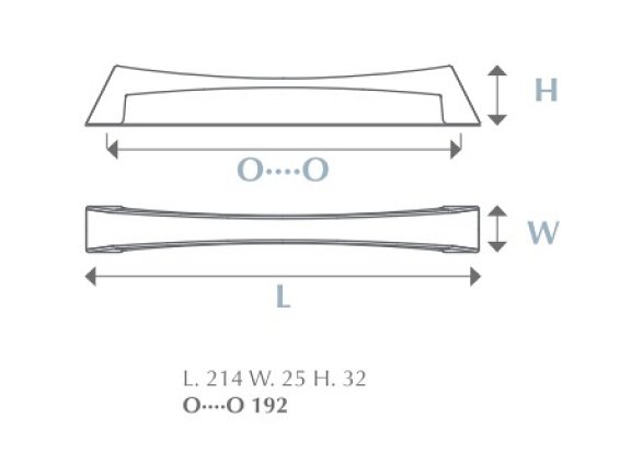 Caleido мебельная ручка-скоба 192 мм олово