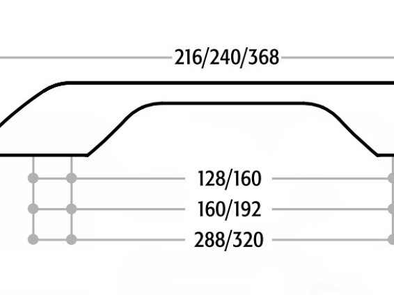 217649 мебельная ручка-скоба 160-192 мм нержавеющая сталь