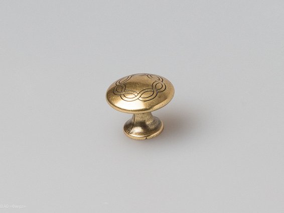 Choice мебельная ручка-кнопка малая состаренное золото