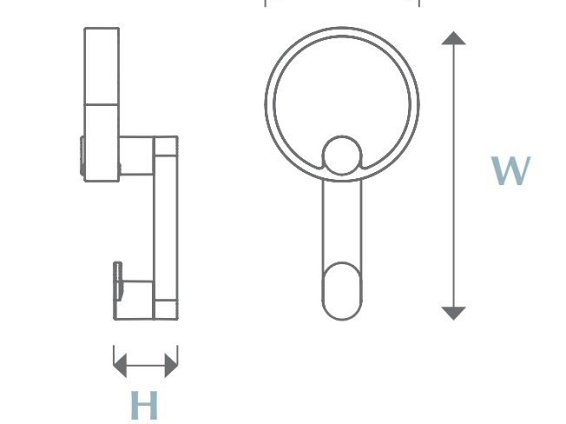 Tiberio крючок черный матовый