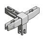 Крепежный уголок SMARTCUBE 4-сторонний, горизонтальный, черный