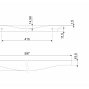 Era торцевая мебельная ручка для фасадов 600 мм сатиновый хром