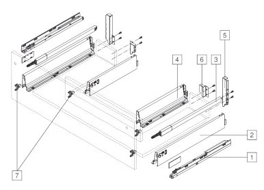 Ящик под мойку TANDEMBOX antaro (192х500), под саморезы, черн.